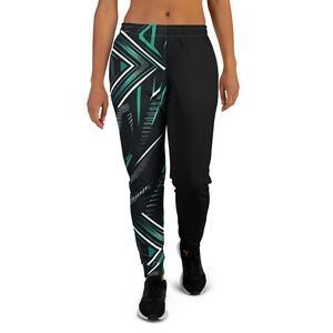 Stylish Black and Green Women's Pants